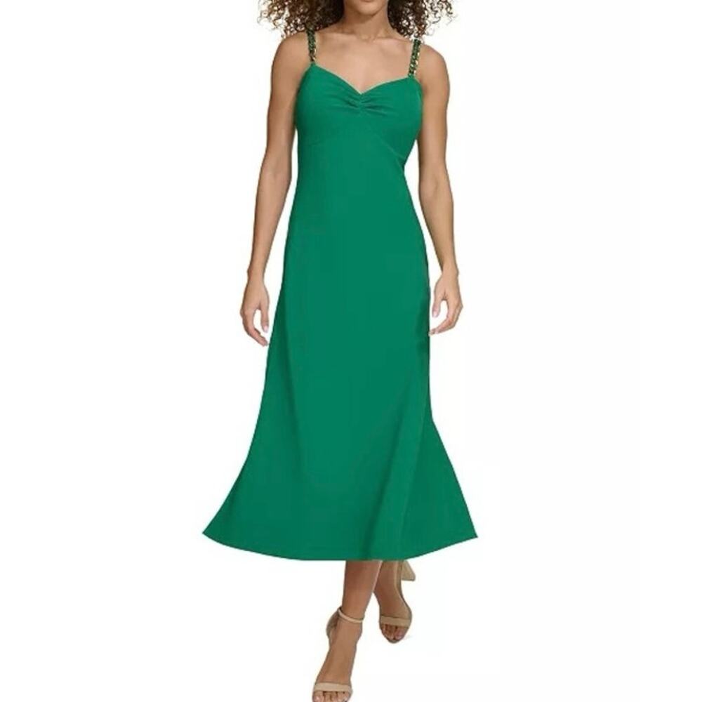 Siena Chain Trim Midi Dress Size 0 New with Tag MSRP $128